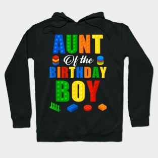 Aunt Birthday Boy Master Builder Building Bricks Blocks Hoodie